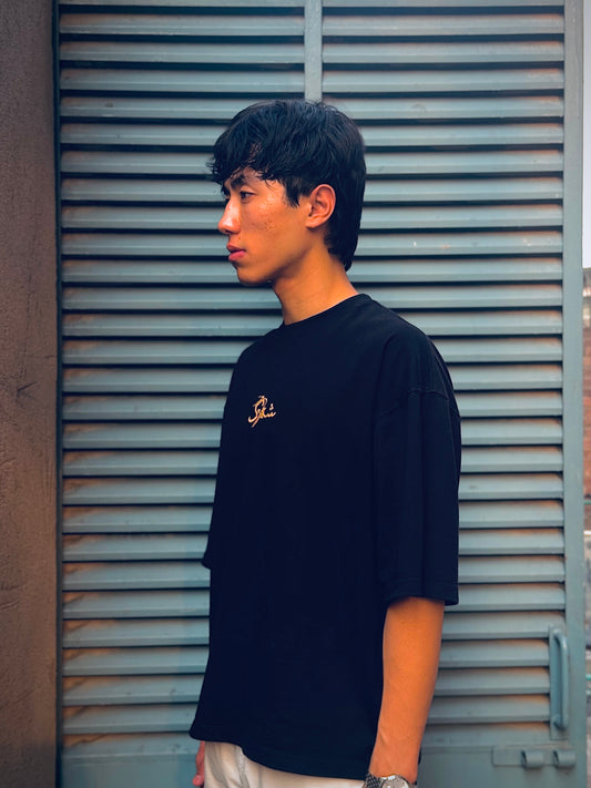 Drop Shoulder Shirts With Hand Embroidered LOGO