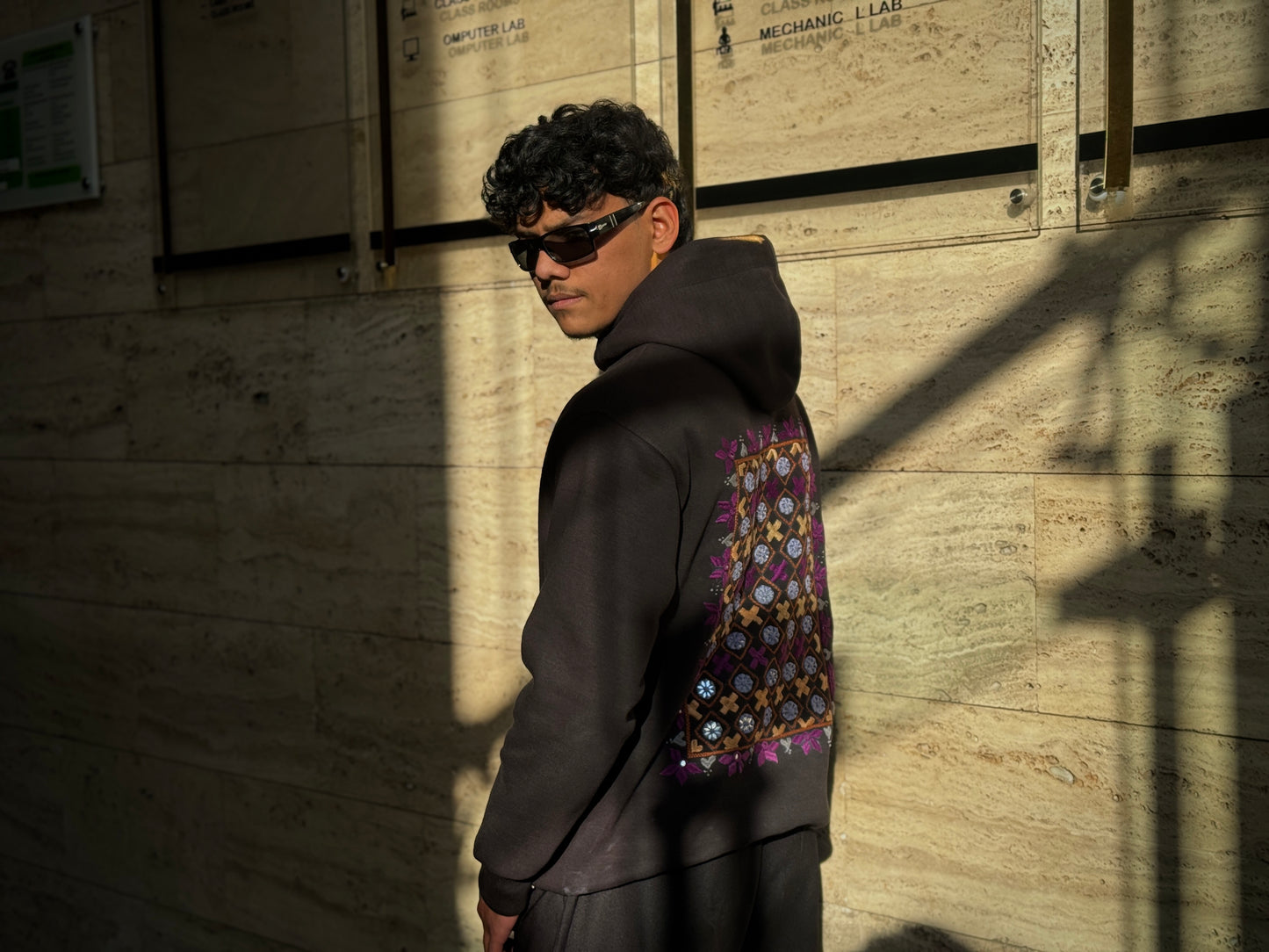SHAH E RAG : HOODIE WITH HANDMADE EMBROIDERY