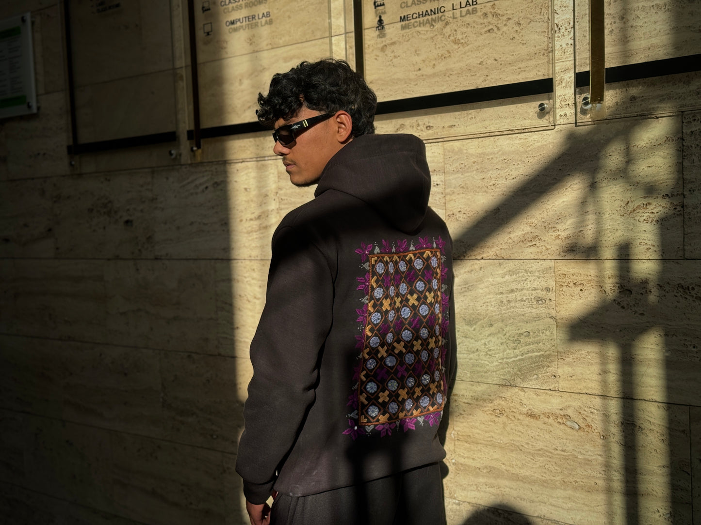 SHAH E RAG : HOODIE WITH HANDMADE EMBROIDERY