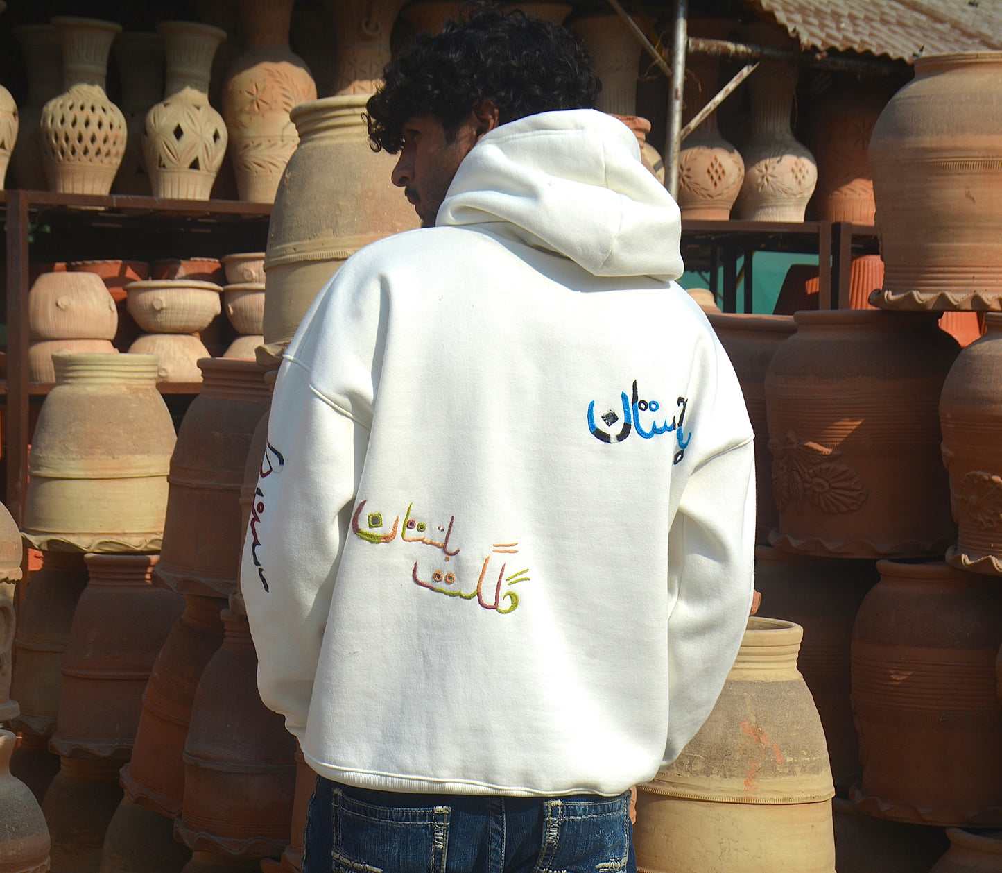 HAND EMBROIDERY DROP SHOULDER PAKISTAN HOODIES