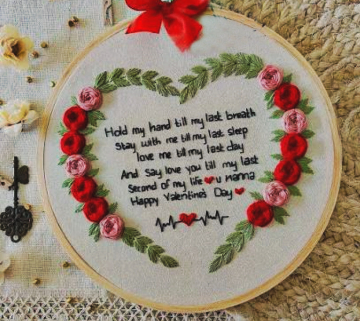 GIFT TO LOVE A HAND EMBROIDERY FRAME🪡