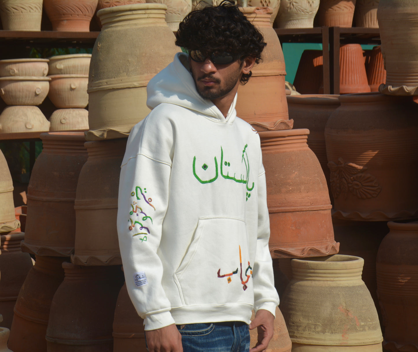 HAND EMBROIDERY DROP SHOULDER PAKISTAN HOODIES