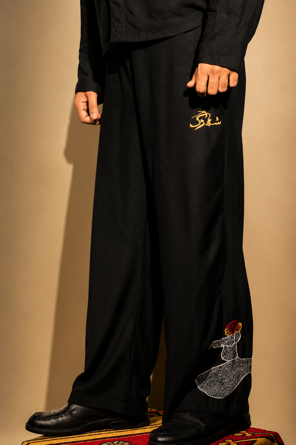 Black Calligraphy & Dervish Baggy Trousers