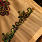 vory & Beige Floral Embroidered Silk-Blend Shawl