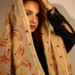 Warm Terracotta & Ivory Paisley Embroidered Dupatta
