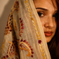 Warm Terracotta & Ivory Paisley Embroidered Dupatta