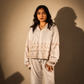Ivory Botanical Embroidered Linen Shirt Set