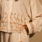 Ivory Botanical Embroidered Linen Shirt Set