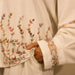 Ivory Botanical Embroidered Linen Shirt Set