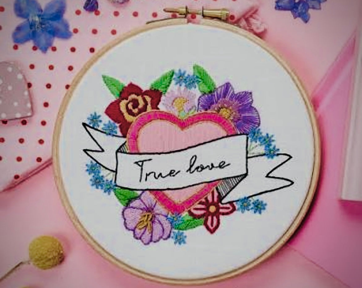 GIFT TO LOVE A HAND EMBROIDERED FRAME 🪡