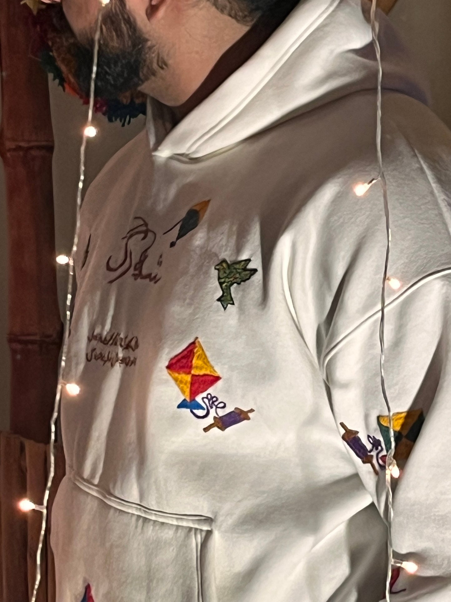 BASANT HAND EMBROIDERED SPECIAL HOODIE.🌜Delivery in Lahore With in Three Days🌛
