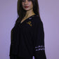 Midnight Black Urdu Calligraphy Embroidered Shirt