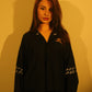 Midnight Black Urdu Calligraphy Embroidered Shirt